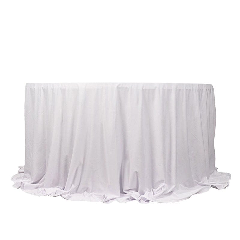 132" Premium Scuba Round Tablecloth TAB_SCUBA_136_WHT