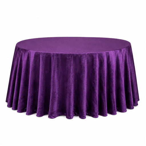 132" Round Premium Velvet Tablecloth TAB_VEL_136_016