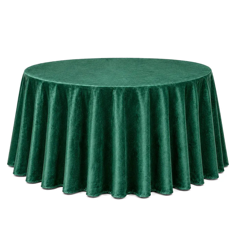 132" Round Premium Velvet Tablecloth TAB_VEL_136_036