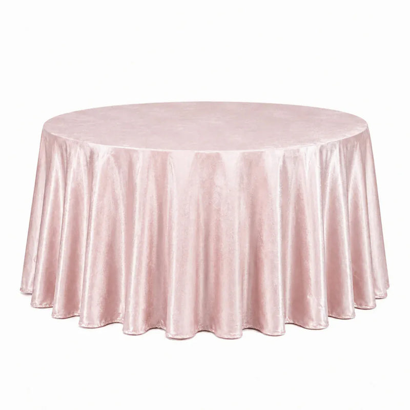 132" Round Premium Velvet Tablecloth TAB_VEL_136_046