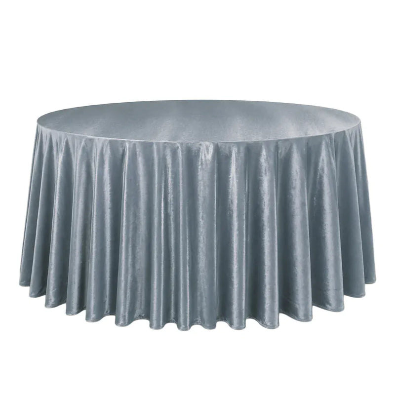 132" Round Premium Velvet Tablecloth TAB_VEL_136_086