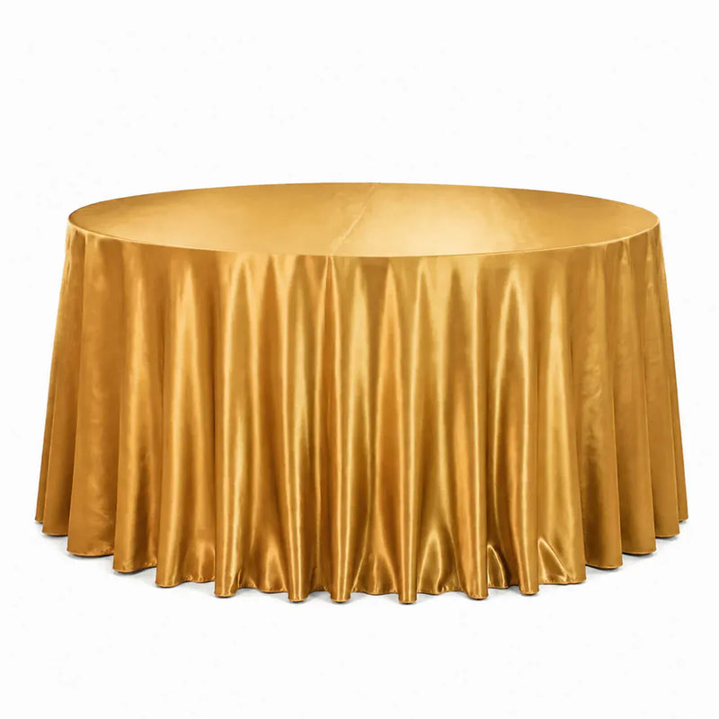 132" Round Premium Velvet Tablecloth TAB_VEL_136_GOLD