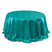 132" Satin Round Tablecloth Wedding Party Table Linens