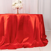 132" Satin Round Tablecloth Wedding Party Table Linens