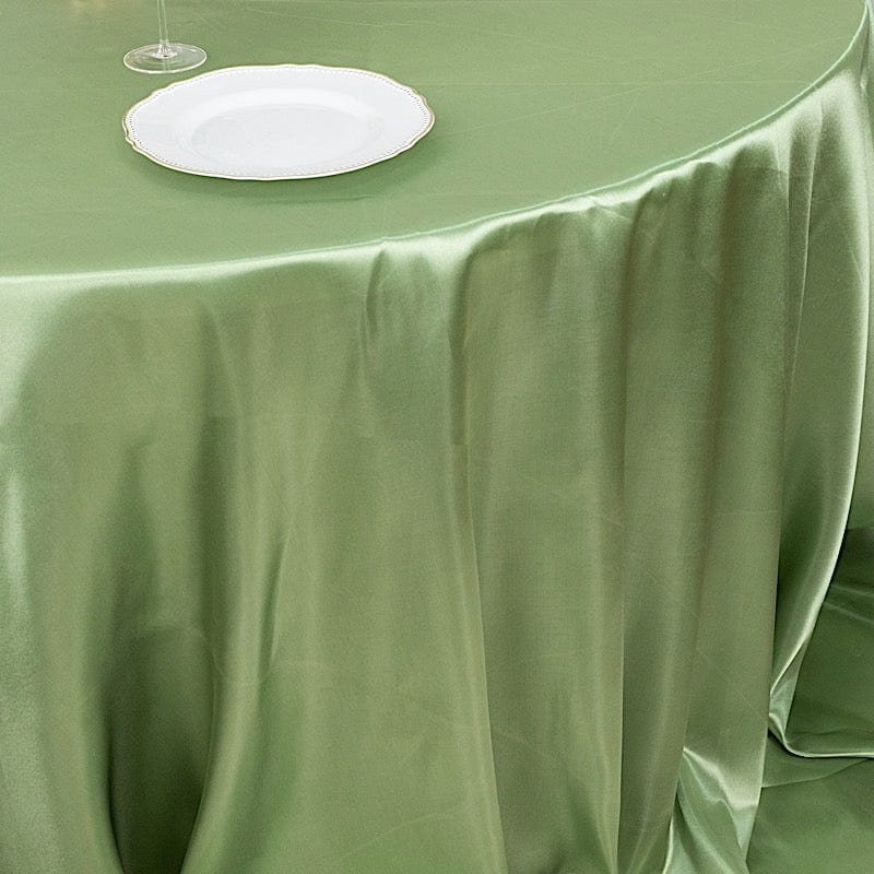 132" Satin Round Tablecloth Wedding Party Table Linens