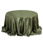 132" Satin Round Tablecloth Wedding Party Table Linens TAB_STN136_DSG