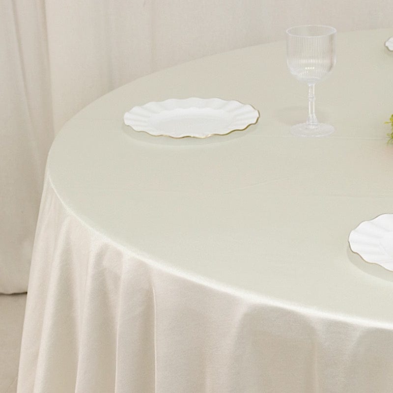 132" Scuba Polyester Round Tablecloth Wedding Table Linens