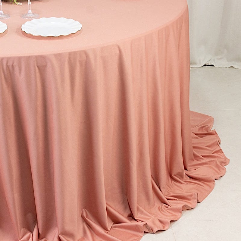 132" Scuba Polyester Round Tablecloth Wedding Table Linens