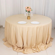 132" Scuba Polyester Round Tablecloth Wedding Table Linens