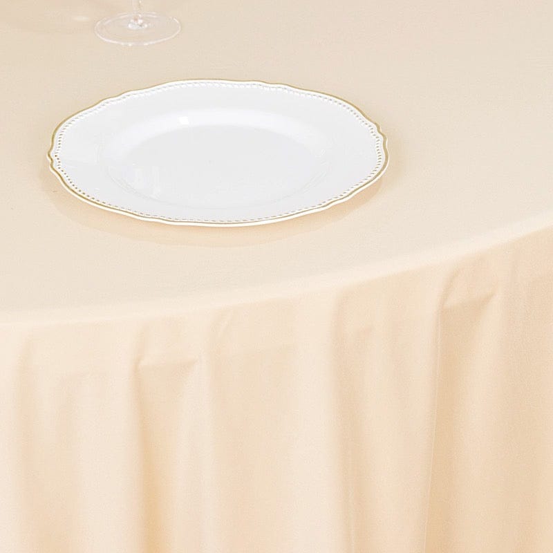 132" Scuba Polyester Round Tablecloth Wedding Table Linens