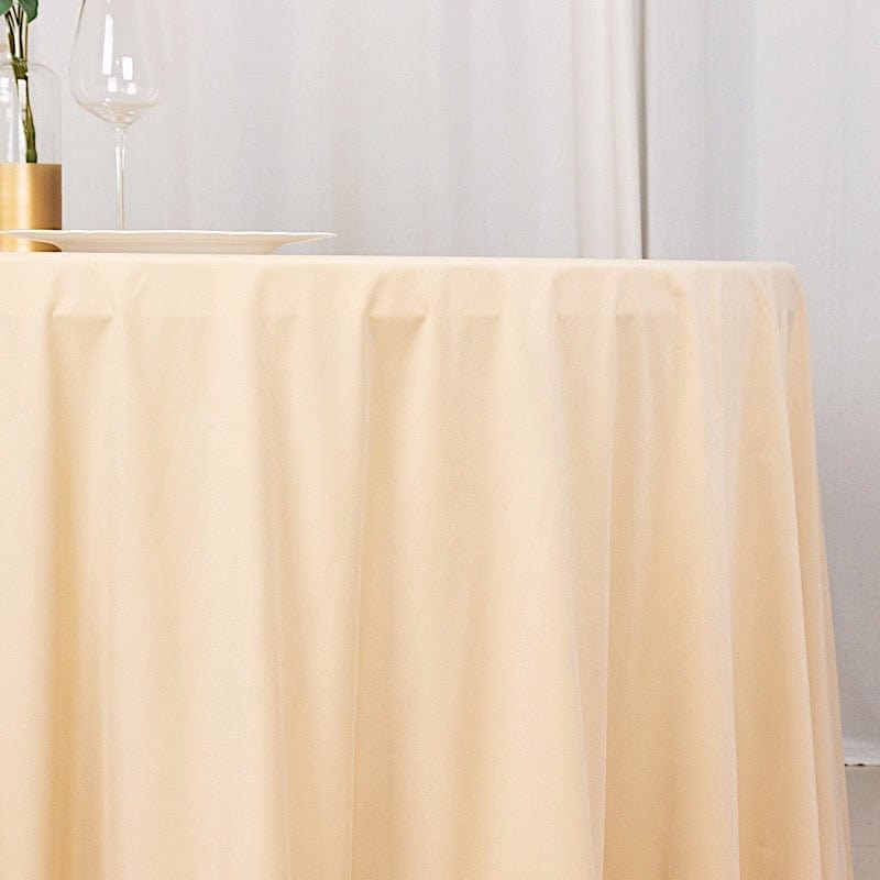 132" Scuba Polyester Round Tablecloth Wedding Table Linens