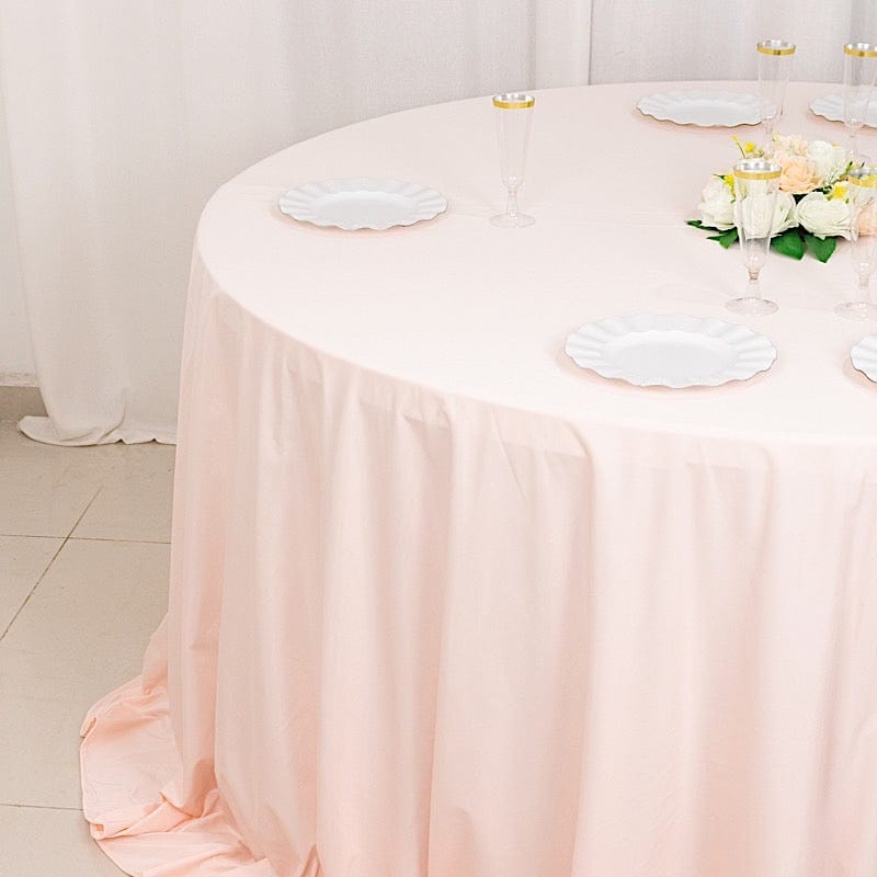 132" Scuba Polyester Round Tablecloth Wedding Table Linens