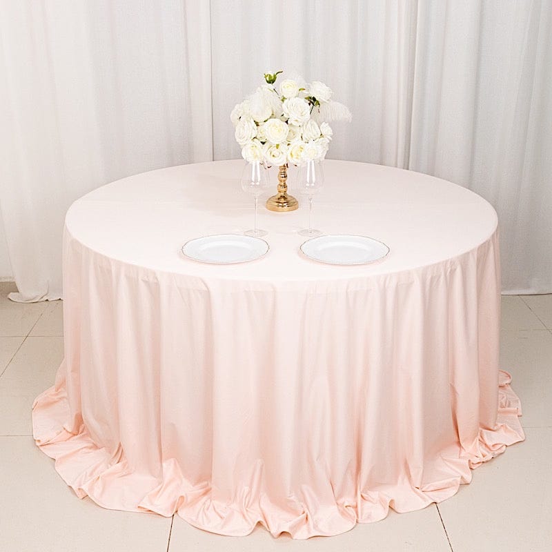 132" Scuba Polyester Round Tablecloth Wedding Table Linens
