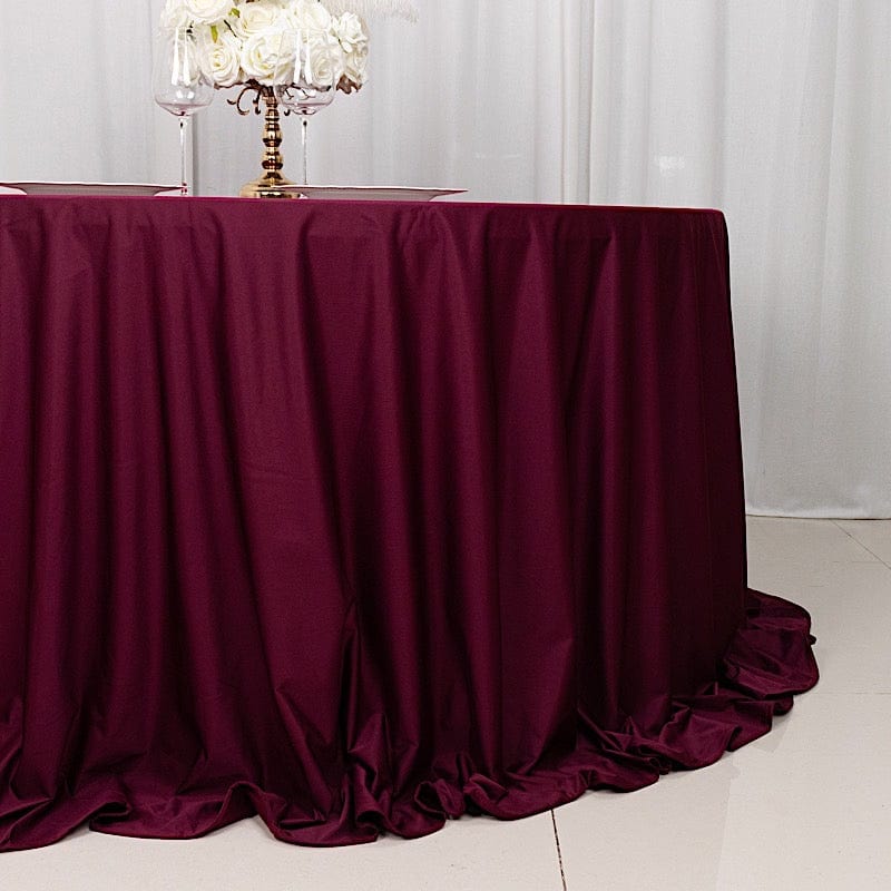 132" Scuba Polyester Round Tablecloth Wedding Table Linens