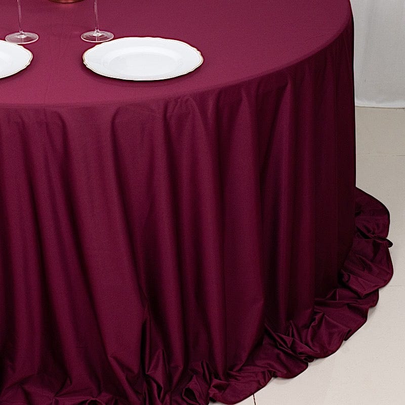 132" Scuba Polyester Round Tablecloth Wedding Table Linens