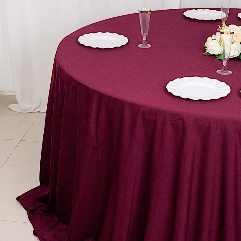 132" Scuba Polyester Round Tablecloth Wedding Table Linens