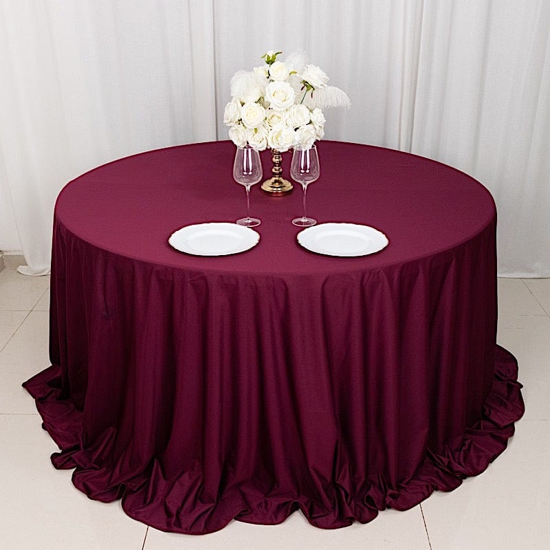 132" Scuba Polyester Round Tablecloth Wedding Table Linens