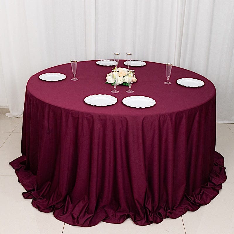 132" Scuba Polyester Round Tablecloth Wedding Table Linens