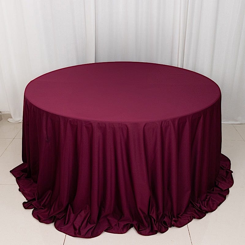 132" Scuba Polyester Round Tablecloth Wedding Table Linens