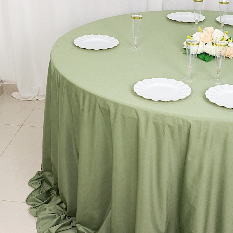 132" Scuba Polyester Round Tablecloth Wedding Table Linens