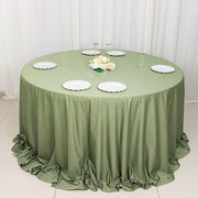 132" Scuba Polyester Round Tablecloth Wedding Table Linens