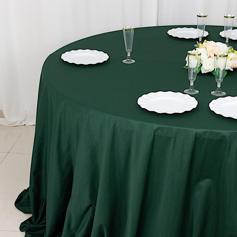 132" Scuba Polyester Round Tablecloth Wedding Table Linens