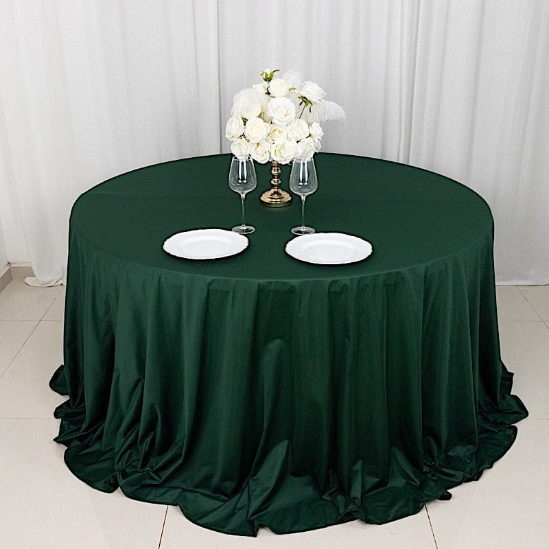 132" Scuba Polyester Round Tablecloth Wedding Table Linens