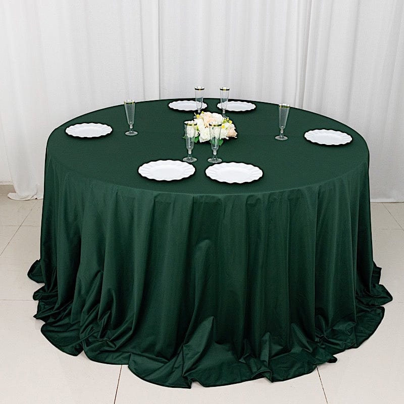 132" Scuba Polyester Round Tablecloth Wedding Table Linens