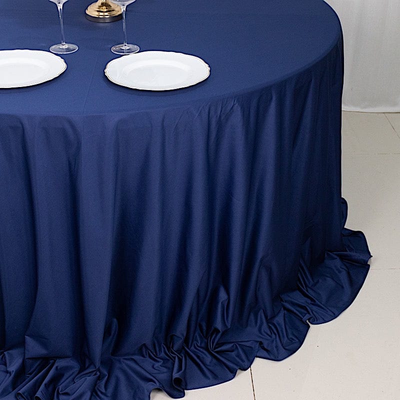 132" Scuba Polyester Round Tablecloth Wedding Table Linens