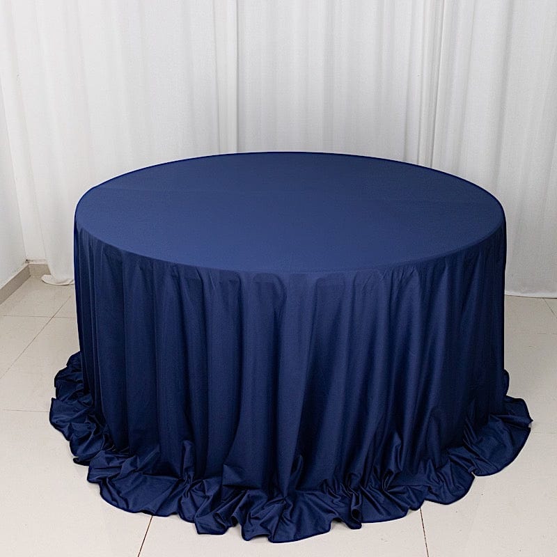 132" Scuba Polyester Round Tablecloth Wedding Table Linens