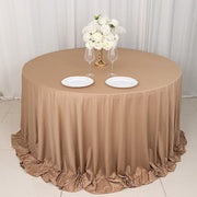 132" Scuba Polyester Round Tablecloth Wedding Table Linens