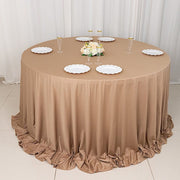 132" Scuba Polyester Round Tablecloth Wedding Table Linens