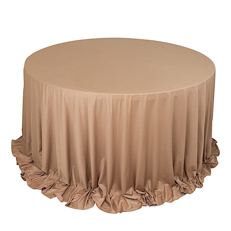 132" Scuba Polyester Round Tablecloth Wedding Table Linens