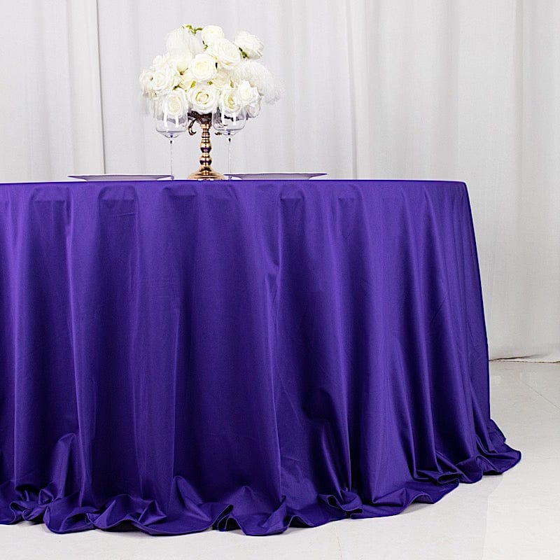 132" Scuba Polyester Round Tablecloth Wedding Table Linens