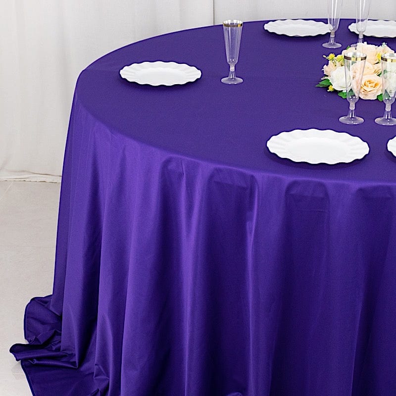 132" Scuba Polyester Round Tablecloth Wedding Table Linens