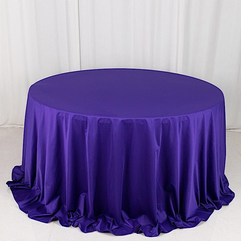 132" Scuba Polyester Round Tablecloth Wedding Table Linens