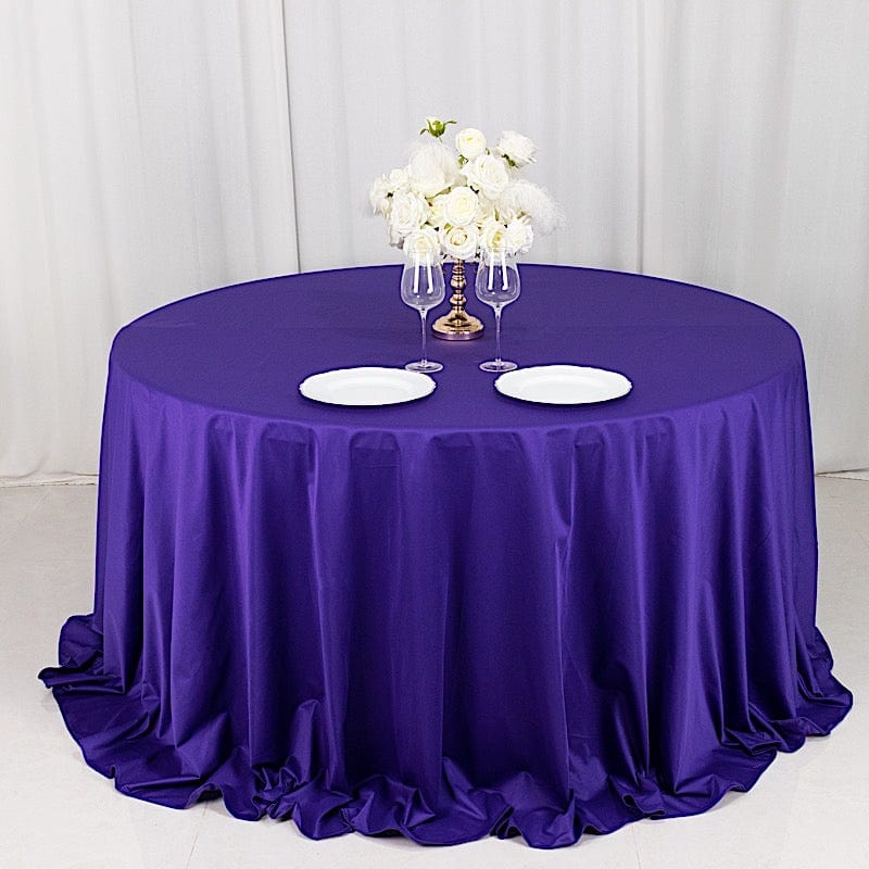 132" Scuba Polyester Round Tablecloth Wedding Table Linens