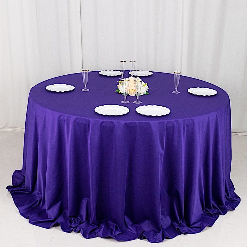 132" Scuba Polyester Round Tablecloth Wedding Table Linens