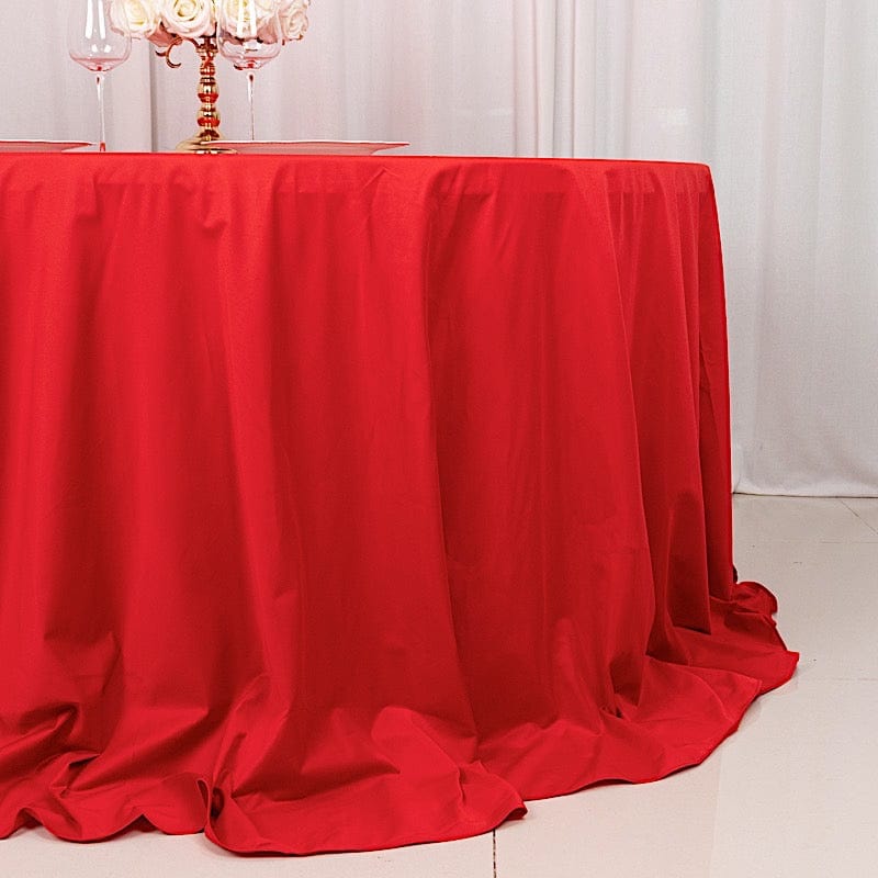 132" Scuba Polyester Round Tablecloth Wedding Table Linens