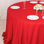 132" Scuba Polyester Round Tablecloth Wedding Table Linens