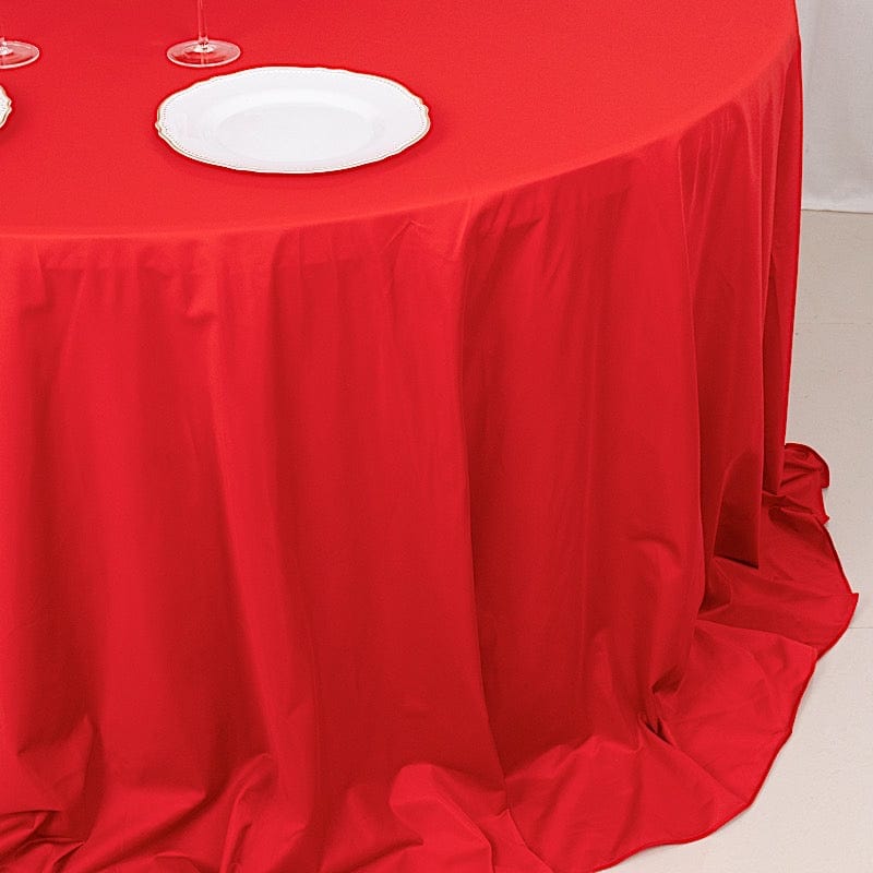 132" Scuba Polyester Round Tablecloth Wedding Table Linens