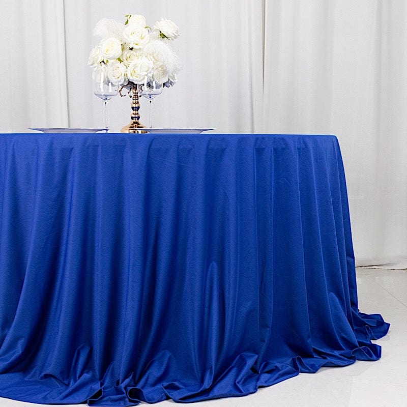 132" Scuba Polyester Round Tablecloth Wedding Table Linens