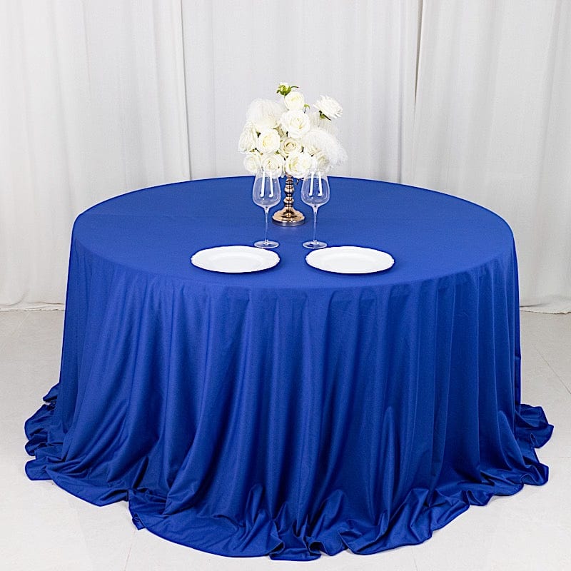 132" Scuba Polyester Round Tablecloth Wedding Table Linens