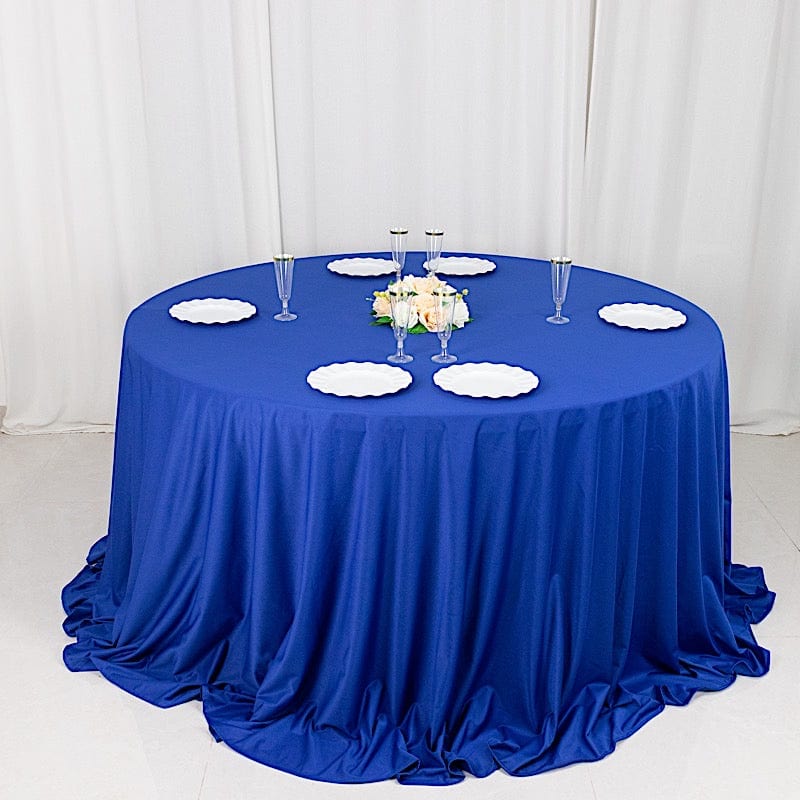 132" Scuba Polyester Round Tablecloth Wedding Table Linens