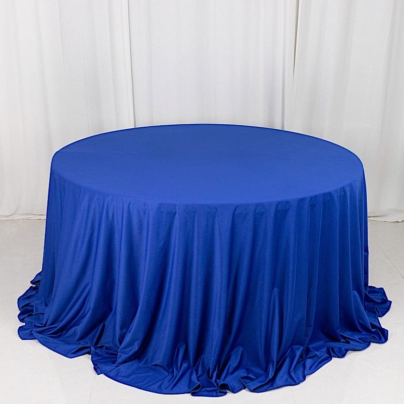 132" Scuba Polyester Round Tablecloth Wedding Table Linens