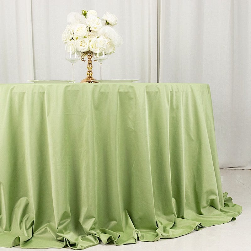 132" Scuba Polyester Round Tablecloth Wedding Table Linens