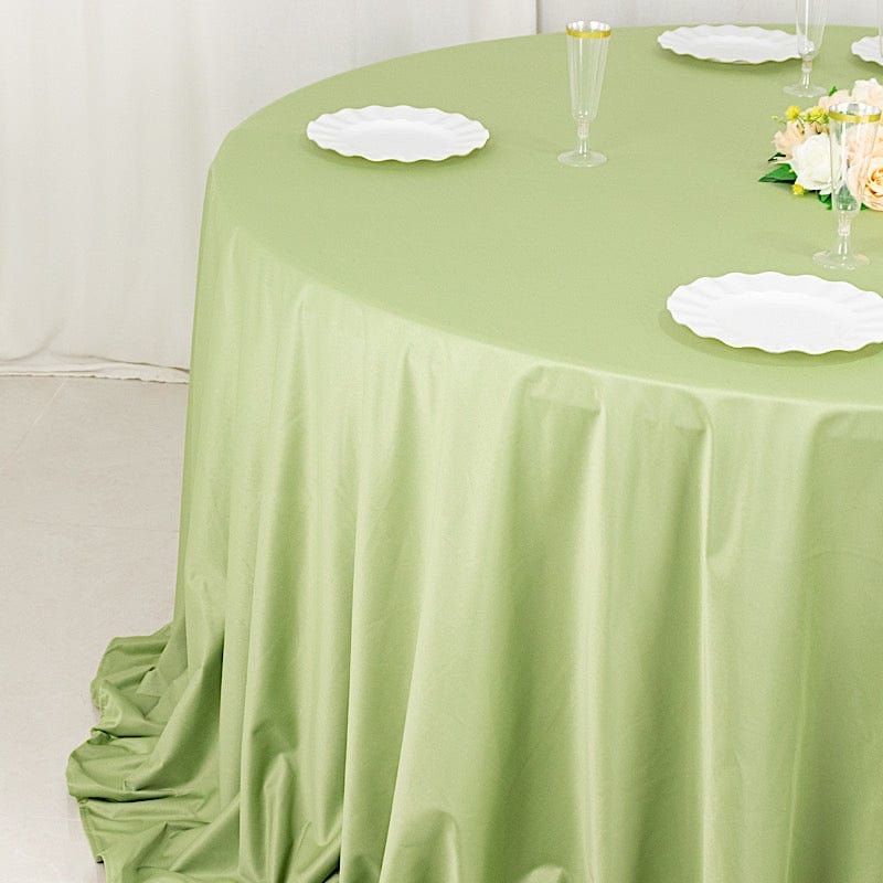132" Scuba Polyester Round Tablecloth Wedding Table Linens