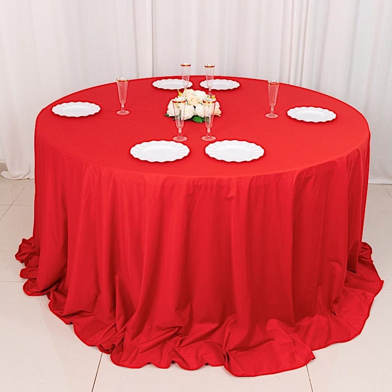 132" Scuba Polyester Round Tablecloth Wedding Table Linens