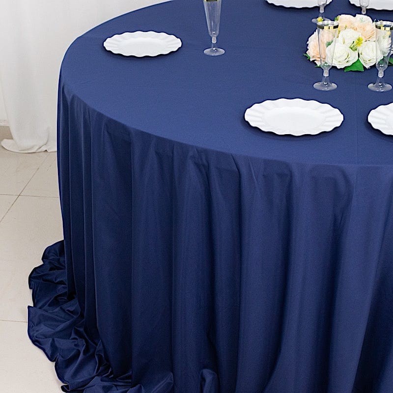132" Scuba Polyester Round Tablecloth Wedding Table Linens