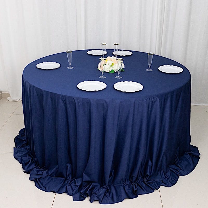 132" Scuba Polyester Round Tablecloth Wedding Table Linens
